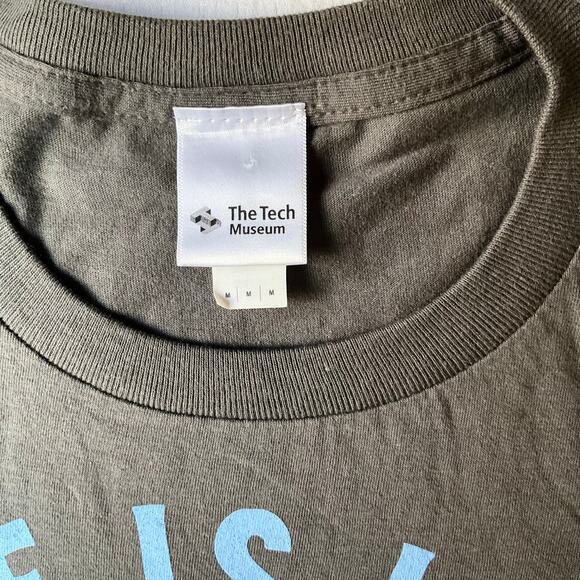 The Tech Museum Men ShortSleeve Tshirt size M,Gray,Keep Balance Must Keep Moving - Picture 5 of 8